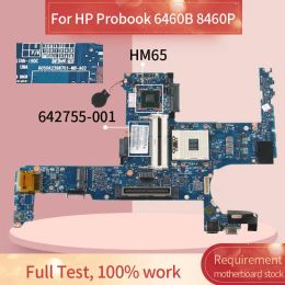 Moederbord 642755001 642755601 Laptop moederbord voor HP Probook 6460B 8460P Notebook Mainboard HM65 DDR3
