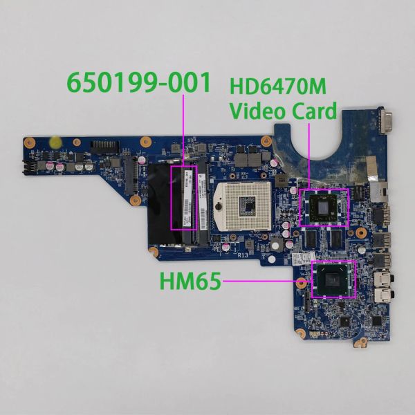 Placa base 650199001 DA0R13MB6E0 Rev: E W 2160809024 GPU para HP Pavilion G4 G6 G7 Serie Notebook PC PC LAPTOP