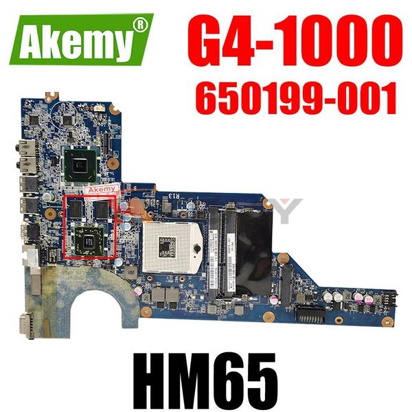 Carte mère 650199001 pour HP Pavilion DAOR13MB6E1 G41000 G4 G6 G7 APERDIATION MARRADE ALLET avec chipset HM65 100% Testé complet OK