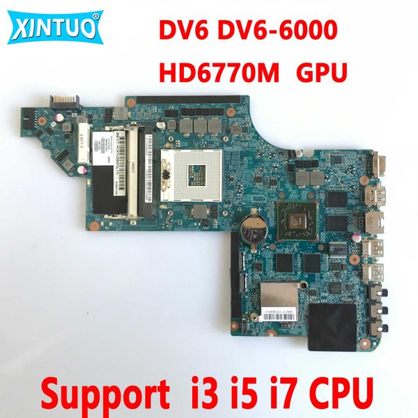 Carte mère 665343001 650799001 641489001 Carte mère pour HP Pavilion DV6 DV66000 Ordinateur Motorard HM65 DDR3 HD6770M GPU 100% testé