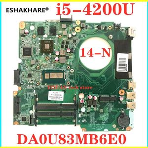 Carte mère 734426501 734426001 734426601 Carte mère pour HP 14N ordinateur portable Motorard I54200U DSC 8670M 2GB Carte vidéo DA0U83MB6E0 REV E