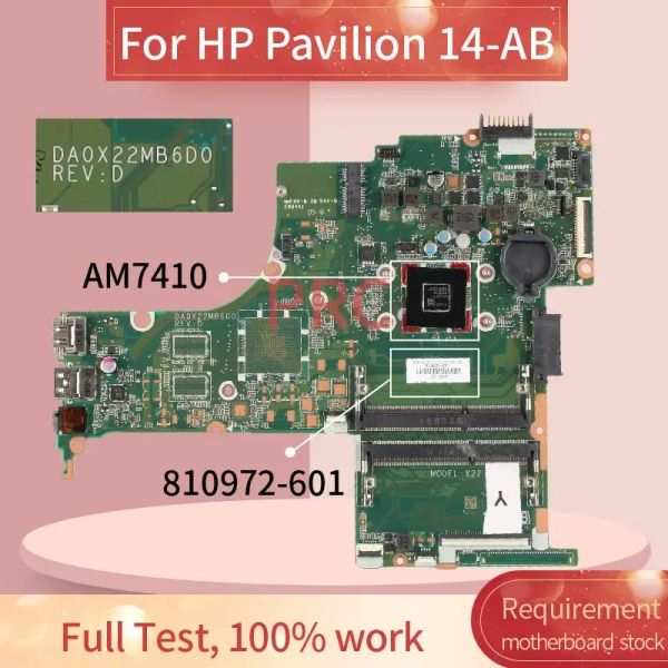 Carte mère 810972601 810972501 pour HP Pavilion 14AB AM7410 APPUTOP MARRATO