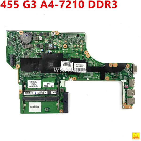 Carte mère 828435601 828435501 828435001 pour HP Probook 455 G3 Utilisé l'ordinateur portable Dax73Amb6e1 A47210 DDR3 100% entièrement testé entièrement testé entièrement