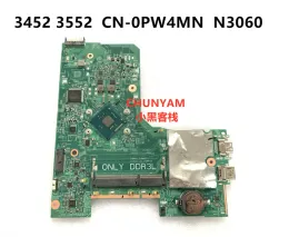 Moederbord 896x3 w/ N3060 142791 voor Dell Inspiron 14 3452 15 3552 Laptop moederbord CN0PW4MN PW4MN Maineboard 100% getest 1