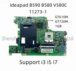 Carte mère 90001994 pour Lenovo IdeaPad B590 B580 V580C pour ordinateur portable Carte mère 112731 Prise en charge de la carte Main I3 I7 avec GT610M / GT720M 1GBGPU