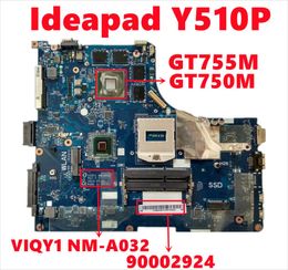Carte mère 90002924 Boîte principale pour Lenovo IdeaPad Y510P pour ordinateur portable VIQY1 NMA032 avec GT750M GT755M DDR3 HM86 (HR) 100% de test de test