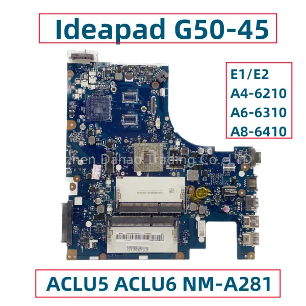 Placa base ACLU5 ACLU6 NMA281 para Lenovo IdeaPad G5045 Motor de laptop con AMD A46210 A66310 A86410 CPU Totalmente probado