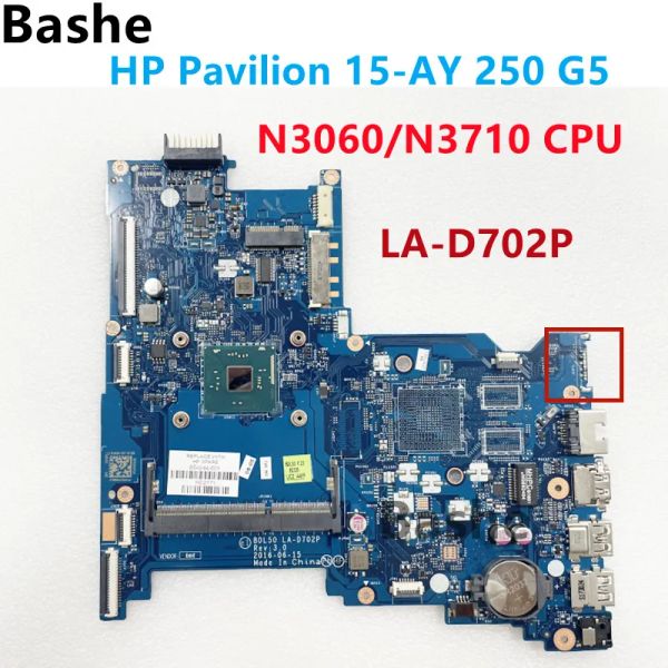 Carte mère BDL50 LAD702P pour HP Pavilion 250 G5 15AY Braveuse mère d'ordinateur portable avec Intel N3060 N3710 CPU DDR3 860062601 854944601 854943601