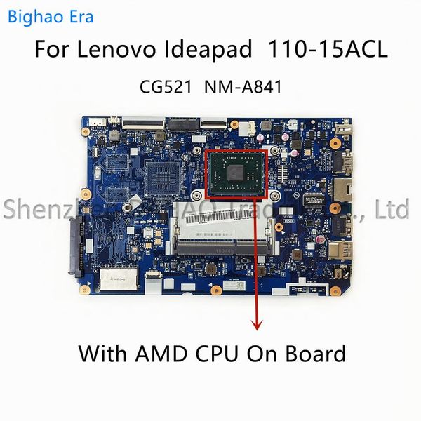 Carte mère CG521 NMA841 pour Lenovo IdeaPad 11015ACl Branche mère d'ordinateur portable avec AMD E1 A6 A8 CPU 5B20L46270 5B20L46262 5B20L46291 5B20L46266