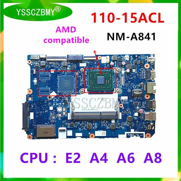 Carte mère CG521 NMA841 Boîte principale pour Lenovo IdeaPad 11015ACl Liptop Motorard 11015ACl (avec CPU E2 A4 A6) Test OK