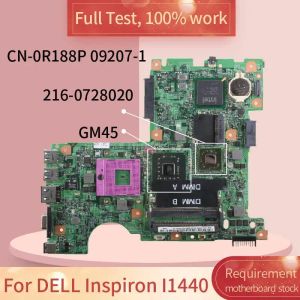 Carte mère CN0R188P 0R188P Branche mère pour ordinateur portable pour Dell Inspiron 1440 I1440 GM45 NOTAGE ENFORMANT 092071 2160728020 512M DDR2