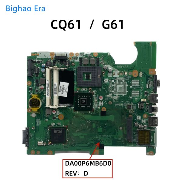 Placa base DA00P6MB6D0 para HP Compaq CQ61 G61 Motor de la computadora portátil con GL40/GM45 Chipset UMA DDR2 578002001 578701001 (CPU+calefacción))