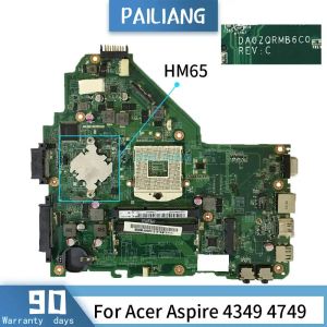 Placa base DA0ZQRMB6C0 para Acer Aspire 4349 4749 HM65 Laptop Motherboard Parrleboard Probado OK