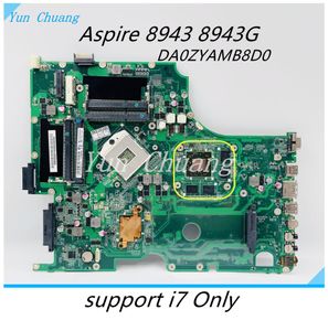 Carte mère DA0ZYAMB8D0 MBR6S06001 MB.R6S06.001 pour Acer Aspire 8943 8943G Ordinateur Motherboard HD 5850 GPU DDR3 4 Prise en charge de l'emplacement de mémoire I7 UNIQUEMENT