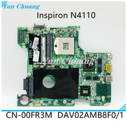 Carte mère DAV02AMB8F0 DAV02AMB8F1 CN00FR3M BARTE principale pour Dell Inspiron 14R N4110 ordinateur portable HM67 DDR3 HD6630M GPU 100% de test