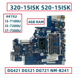 Carte mère DG421 DG521 DG721 NMB241 pour Lenovo IdeaPad 32015isk 52015IKB Liptop Mother Board avec 4415U i37100U i57200U i77500U DDR4