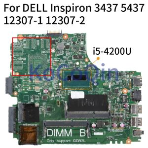 Carte mère DOE40HSW 123071 123072 pour Dell Inspiron 14R 5437 3437 Note de carnet Board Main 0YGRK4 0Y3JGV 09DJXD I3 I5 I7 OPTOP