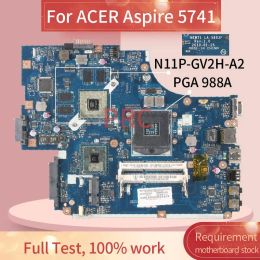 Carte mère pour Acer Aspire 5741 Carnet Conte de main-d'œuvre LA5893P HM55 PGA 988A N11PGV2HA2 DDR3 AUTORME MOTHER