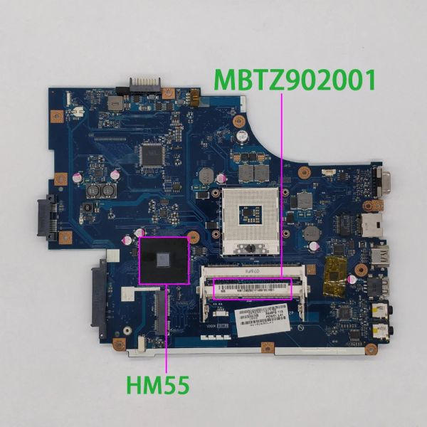 Placa base para Acer Travelmate 5742 MBTZ902001 MB.TZ902.001 NEW70 LA5892P HM55 PC Notebook Laptop Papor