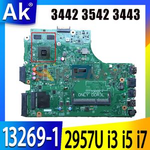 Moederbord voor Dell 3442 3542 3443 3543 5748 5749 Laptop moederbord 132691 FX3MC W/ 2957U I3 I5 I5 I7 4e gen of 5e gen CPU GT820M 2G