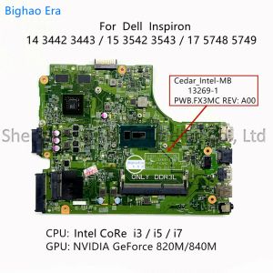 Moederbord voor Dell Inspiron 3542 3443 3543 5748 5749 Laptop moederbord met Intel I3 I5 i7 CPU GT820M/840M GPU 132691 FX3MC CN