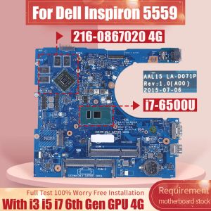 Moederbord voor Dell Inspiron 5759 5459 5559 Laptop Moederbord LAD071P 0YVT1C 086V8H 0PX6JH 0F1J0W 0VYVP1 I3 I5 I5 I7 6th Notebook Mainboard