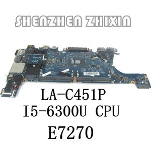 Moederbord voor Dell Latitude E7270 7270 Laptop Moederbord I56300U CPU AAZ50 LAC451P CN0H7Y7K 0H7Y7K MACHTBOUD TEST GOED