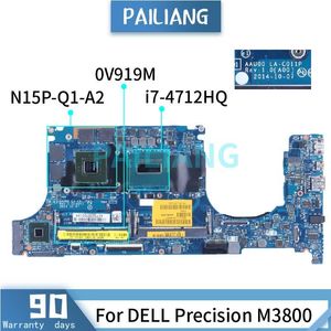 Carte mère pour Dell Precision M3800 I74712HQ pour ordinateur portable 0V919M LAC011P SR1PZ N15PQ1A2 DDR3 NOTAGNE MANIEL