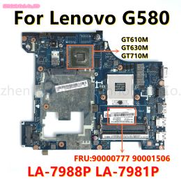 Carte mère pour Lenovo IdeaPad G580 Liptop Motorard avec GT610M GT630M GT710M GPU et QIWG6 LA7988P LA7981P Motherboard FRU: 90000777