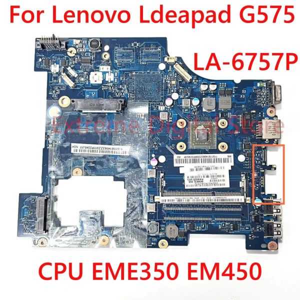 Carte mère pour Lenovo Ldeapad G575 ordinateur portable Motherboard LA6757p avec EME350 EM450 CPU DDR4 100% testé entièrement