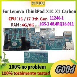 Carte mère pour Lenovo ThinkPad X1C X1 Carbon ordinateur portable Motor.112461 LGS1 48.4RQ16.011 avec i5 i7 3th Gen CPU.8GB RAM 100% entièrement testé entièrement testé entièrement