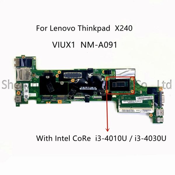 Carte mère pour Lenovo Thinkpad x240 ordinateur portable carte mère avec i3 i5 i7 cpu ddr3 viux1 nma091 fru 04x5148 04x5149 04x5152 04x5164 100% testé