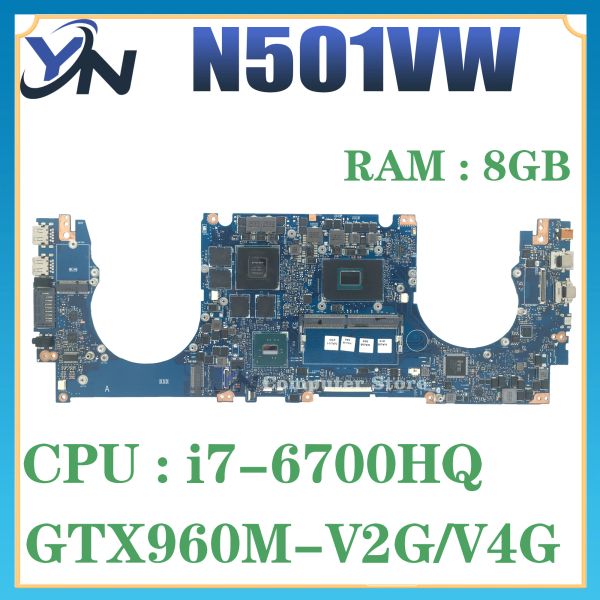 Placa base G501V para ASUS N501VW G501VW G58V UX501V UX501VW PORTADORA DE LA PATCAP N501V PRUEBA PRINCIPAL OK I76700HQ CPU 8GBRAM GTX960M2G/4G