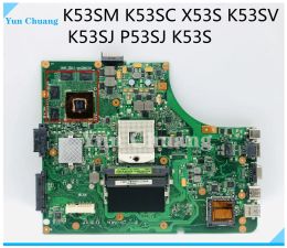 Moederbord K53SM K53SV Mainboard voor ASUS K53SC X53S K53SV K53SJ P53SJ K53S LAPTOP MOEDER BORD HM65 DDR3 GT540M/630M 2G GPU 100% Testwerk