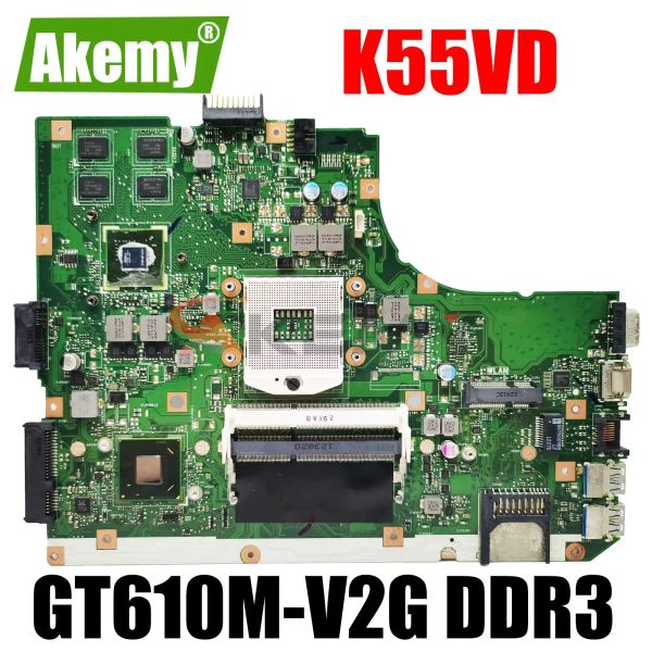 Carte mère K55VD pour ordinateur portable pour Asus K55A A55V K55V K55VD Boîte principale originale V2G GT610M Prise en charge i3 i5 CPU