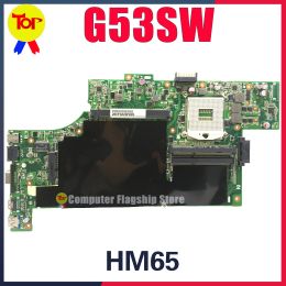 Carte mère Kefu G53SW pour ordinateur portable Carte mère pour Asus G53SW G53S HM65 2 emplacements de mémoire 4 emplacements de mémoire Intel Board Main 100% Test de travail