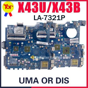 Placa base Kefu K43B Laptop Plotardboard para ASUS X43B X43U K43U X43BR K43BR LA7321P PBL50 UMA o DIS CAARNE 100% Funcionando