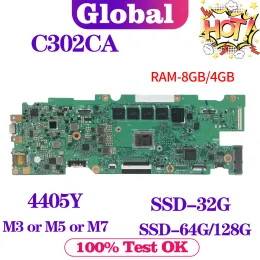 Moederbord kefu mainboard C302C 4405Y M36Y30 M76Y75 4GB/8GBRAM SSD32G/64G/128G voor ASUS C302CA C302 C302 LAPTOP MOEDERTRAARD