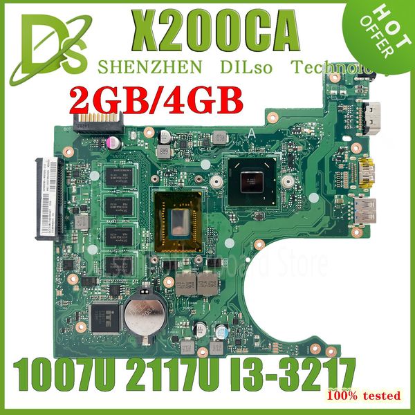 Carte mère KEFU X200CA pour ASUS X200C X200CAP ordinateur portable Motherboard 1007U / 2117U I33217 CPU 2G / 4GB Mémoire de mémoire Rev 2,1 100% Test Work
