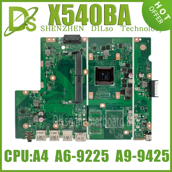 Placa base Kefu X540BP Parringboard para la placa base ASUS X540B A540 X540BA con AMD A69225 A99425 CPU 100% Test Ok OK OK OK OK