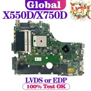 Moederbord kefu X550/x570 Mainboard voor ASUS X550D X750D X550DP X750DP A550D F550D K550D Laptop Motherboard LVDS/EDP