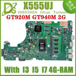 Carte mère KEFU X555UJ Boîte principale pour ASUS X555UF F555U X555UB X555UQ I36100U I5 I7 4GB GT940M / GT920M 2G Test de carte mère d'ordinateur portable 100%