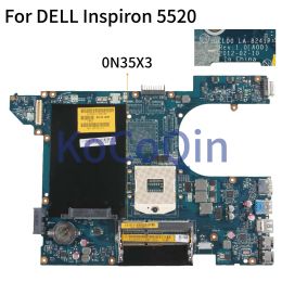 Carte mère Kocoqin ordinateur portable carte mère pour Dell Inspiron 15R 5520 3560 7520 HM77 Boîte principale CN0N35X3 0N35X3 QCL00 LA8241P SLJ8C