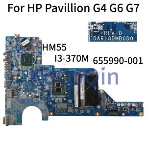 Carte mère Kocoqin ordinateur portable carte mère pour HP Pavillion G4 G6 G7 G41000 G61000 I3370M Boîtier 655990001 655990501 DAR18DM86D0 HM55