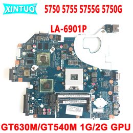 Moederbord LA6901p Moederbord voor Acer 5750 5755 5755G 5750G Laptop Motherboard PGA989 HM65 GT630M/GT540M 1G/2G GPU DDR3 100% getest
