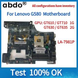 Carte mère LA7981P LA7988P Motorard.Pour Lenovo G580 G480 Ordinateur Mother Board.GT610M GT710M 1G / GT630 2G GPU.HM76 DDR3 à 100% de travail de test