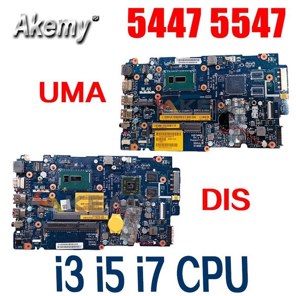 Motherboard Lab012p Lab016p ParrleBard para Dell Inspiron 5447 5547 5548 5442 5543 5542 Laptop Placa base W/ I3 I5 I7 CPU Uma o DDR3L