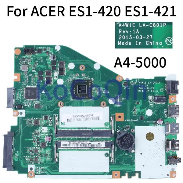 Carte mère LAC801P LAC80 pour Acer Aspire ES1420 ES1421 NOTAGE ENFANCE MAINEL A4W1E NBG1F11004 NBG6X11005 E1 A4 A8 DDR3L