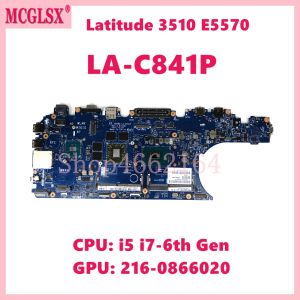 Moederbord lac841p met i5 i76e gen CPU 2160866020GPU Maineboard voor Dell Latitude 3510 E5570 Laptop moederbord