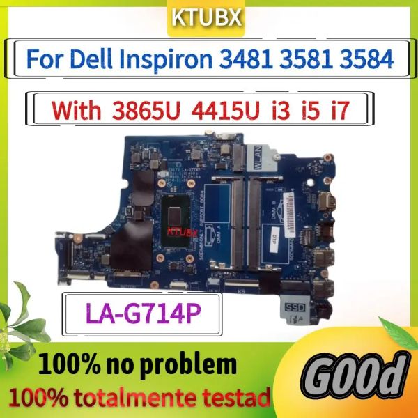 Placa base lag714p/lag712p placa base. Para laptop de Dell 3581 3481 3584 3781 la portada de la computadora portátil. Con CPU 3865 i3 i5 i7.100% probado